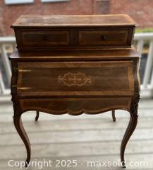 MaxSold Auction: Antique Hand dovetailed Walnut Ladies Writing Desk with Inlaid Rosewood Wood - Oakville (Ontario, Canada) PARTNER MANAGED Estate Sale Online Auction - Lakeshore Road West (Shipping Available)                     