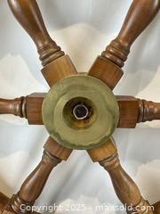 MaxSold Auction: ANTIQUE Teak Ship Wheel  - Oakville (Ontario, Canada) PARTNER MANAGED Estate Sale Online Auction - Lakeshore Road West (Shipping Available)                     