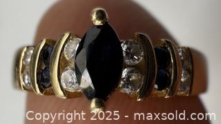 MaxSold Auction: Birks 14K Gold Engagement Ring with Diamonds and Sapphire. Size 6.5 - Oakville (Ontario, Canada) PARTNER MANAGED Estate Sale Online Auction - Lakeshore Road West (Shipping Available)                     