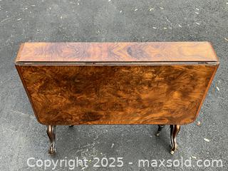 MaxSold Auction: Burled Walnut Antique SUTHERLAND Table - Oakville (Ontario, Canada) PARTNER MANAGED Estate Sale Online Auction - Lakeshore Road West (Shipping Available)                     