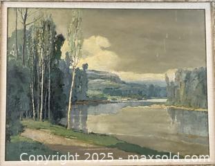 MaxSold Auction: Georges Charles Robin (1903-2003) Original Oil on canvas.  - Oakville (Ontario, Canada) PARTNER MANAGED Estate Sale Online Auction - Lakeshore Road West (Shipping Available)                     