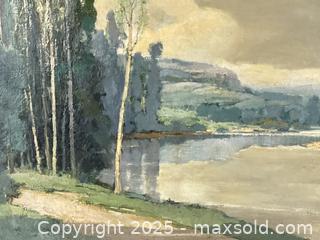 MaxSold Auction: Georges Charles Robin (1903-2003) Original Oil on canvas.  - Oakville (Ontario, Canada) PARTNER MANAGED Estate Sale Online Auction - Lakeshore Road West (Shipping Available)                     