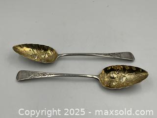MaxSold Auction: Georgian Sterling Silver Berry Spoons - Oakville (Ontario, Canada) PARTNER MANAGED Estate Sale Online Auction - Lakeshore Road West (Shipping Available)                     