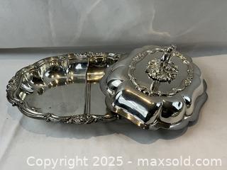 MaxSold Auction: Heavy PAIR of Antique BARKER ELLIS English Silver Plated Entre Dishes - Oakville (Ontario, Canada) PARTNER MANAGED Estate Sale Online Auction - Lakeshore Road West (Shipping Available)                     