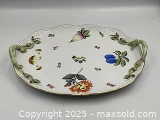 MaxSold Auction: HEREND Porcelain Platter &#34;Market Garden&#34; Pattern  - Oakville (Ontario, Canada) PARTNER MANAGED Estate Sale Online Auction - Lakeshore Road West (Shipping Available)                     