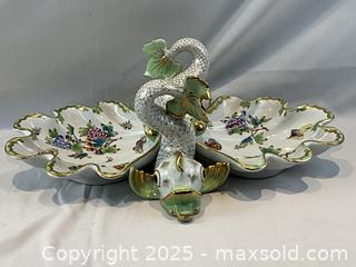 MaxSold Auction: Herend Porcelain Serving Dish - Koi with Shell  - Oakville (Ontario, Canada) PARTNER MANAGED Estate Sale Online Auction - Lakeshore Road West (Shipping Available)                     