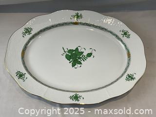MaxSold Auction: Large HEREND Porcelain Platter in &#34;Chinese Bouquette&#34; Pattern - Oakville (Ontario, Canada) PARTNER MANAGED Estate Sale Online Auction - Lakeshore Road West (Shipping Available)                     