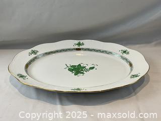 MaxSold Auction: Large HEREND Porcelain Platter in &#34;Chinese Bouquette&#34; Pattern - Oakville (Ontario, Canada) PARTNER MANAGED Estate Sale Online Auction - Lakeshore Road West (Shipping Available)                     