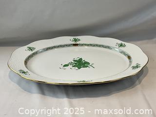 MaxSold Auction: Large HEREND Porcelain Platter in &#34;Chinese Bouquette&#34; Pattern - Oakville (Ontario, Canada) PARTNER MANAGED Estate Sale Online Auction - Lakeshore Road West (Shipping Available)                     