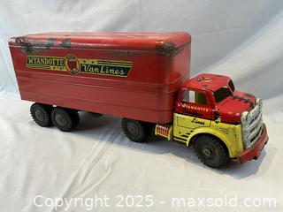 MaxSold Auction: Large Vintage Wyandotte Van Lines Pressed Steel Toy Truck and Trailer - Oakville (Ontario, Canada) PARTNER MANAGED Estate Sale Online Auction - Lakeshore Road West (Shipping Available)                     