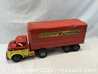 MaxSold Auction: Large Vintage Wyandotte Van Lines Pressed Steel Toy Truck and Trailer - Oakville (Ontario, Canada) PARTNER MANAGED Estate Sale Online Auction - Lakeshore Road West (Shipping Available)                     