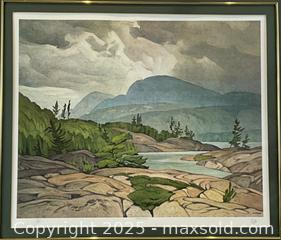 MaxSold Auction: Limited Edition, Numbered and Signed Print &#34;Cloche Hills&#34; by A J. Casson - Oakville (Ontario, Canada) PARTNER MANAGED Estate Sale Online Auction - Lakeshore Road West (Shipping Available)                     