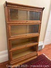 MaxSold Auction: Oak Four level Barristers BOOKCASE.  - Oakville (Ontario, Canada) PARTNER MANAGED Estate Sale Online Auction - Lakeshore Road West (Shipping Available)                     