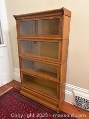 MaxSold Auction: Oak Four level Barristers BOOKCASE.  - Oakville (Ontario, Canada) PARTNER MANAGED Estate Sale Online Auction - Lakeshore Road West (Shipping Available)                     
