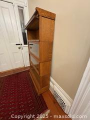 MaxSold Auction: Oak Four level Barristers BOOKCASE.  - Oakville (Ontario, Canada) PARTNER MANAGED Estate Sale Online Auction - Lakeshore Road West (Shipping Available)                     