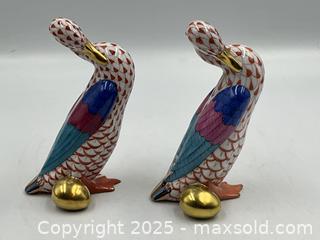 MaxSold Auction: Pair of Herend Porcelain &#34;Goose with Golden Egg&#34; Figurines  - Oakville (Ontario, Canada) PARTNER MANAGED Estate Sale Online Auction - Lakeshore Road West (Shipping Available)                     