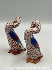 MaxSold Auction: Pair of Herend Porcelain &#34;Goose with Golden Egg&#34; Figurines  - Oakville (Ontario, Canada) PARTNER MANAGED Estate Sale Online Auction - Lakeshore Road West (Shipping Available)                     
