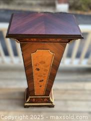 MaxSold Auction: Parquetry Inlaid Wood Decorative Louis XVI Display Column - Oakville (Ontario, Canada) PARTNER MANAGED Estate Sale Online Auction - Lakeshore Road West (Shipping Available)                     