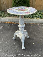 MaxSold Auction: Porcelain Side Table Hand Painted German circa 1950 - Oakville (Ontario, Canada) PARTNER MANAGED Estate Sale Online Auction - Lakeshore Road West (Shipping Available)                     