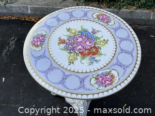 MaxSold Auction: Porcelain Side Table Hand Painted German circa 1950 - Oakville (Ontario, Canada) PARTNER MANAGED Estate Sale Online Auction - Lakeshore Road West (Shipping Available)                     