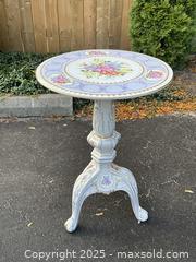 MaxSold Auction: Porcelain Side Table Hand Painted German circa 1950 - Oakville (Ontario, Canada) PARTNER MANAGED Estate Sale Online Auction - Lakeshore Road West (Shipping Available)                     