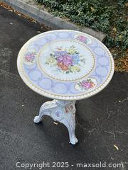 MaxSold Auction: Porcelain Side Table Hand Painted German circa 1950 - Oakville (Ontario, Canada) PARTNER MANAGED Estate Sale Online Auction - Lakeshore Road West (Shipping Available)                     