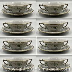MaxSold Auction: Set of 8 HEREND &#34;Morning Glory&#34; Soup Bowls with Saucers - Oakville (Ontario, Canada) PARTNER MANAGED Estate Sale Online Auction - Lakeshore Road West (Shipping Available)                     