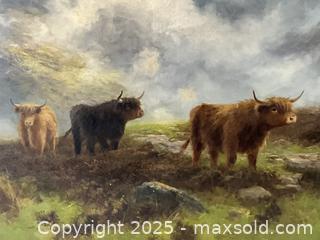 MaxSold Auction: Signed Daniel Sherrin (1869-1940) Original Oil on Canvas.   - Oakville (Ontario, Canada) PARTNER MANAGED Estate Sale Online Auction - Lakeshore Road West (Shipping Available)                     