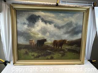 MaxSold Auction: Signed Daniel Sherrin (1869-1940) Original Oil on Canvas.   - Oakville (Ontario, Canada) PARTNER MANAGED Estate Sale Online Auction - Lakeshore Road West (Shipping Available)                     