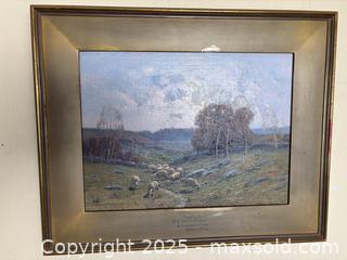 MaxSold Auction: Signed Hiram Peabody FLAGG (1859-1937) Original Oil on Board - Oakville (Ontario, Canada) PARTNER MANAGED Estate Sale Online Auction - Lakeshore Road West (Shipping Available)                     