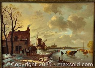 MaxSold Auction: Signed Ovaneff CHIMCHIDIAN (1867-1930) Original Oil on Canvas - Oakville (Ontario, Canada) PARTNER MANAGED Estate Sale Online Auction - Lakeshore Road West (Shipping Available)                     