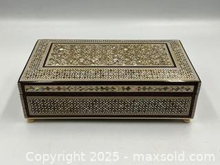 MaxSold Auction: Two Hand Crafted Mother of Pearl Inlaid Persian Boxes  - Oakville (Ontario, Canada) PARTNER MANAGED Estate Sale Online Auction - Lakeshore Road West (Shipping Available)                     