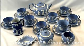 MaxSold Auction: Wedgwood Jasperware Teapot and Six Cups and Saucers Set with additions - Oakville (Ontario, Canada) PARTNER MANAGED Estate Sale Online Auction - Lakeshore Road West (Shipping Available)                     