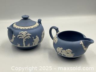 MaxSold Auction: Wedgwood Jasperware Teapot and Six Cups and Saucers Set with additions - Oakville (Ontario, Canada) PARTNER MANAGED Estate Sale Online Auction - Lakeshore Road West (Shipping Available)                     