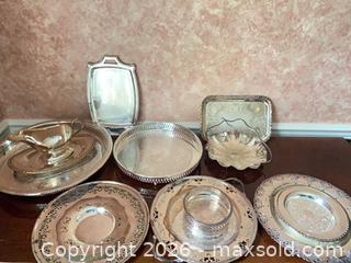 MaxSold Auction: Lot 2 of Assorted Silver Plated Serving Ware - Toronto (Ontario, Canada) SELLER MANAGED Downsizing Online Auction - Grenview Boulevard South