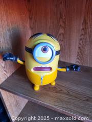 MaxSold Auction: One-Eyed Minion Plastic Item, Yellow with Black/Silver Details - Kingston (Ontario, Canada) SELLER MANAGED Reseller Online Auction - Development Drive (STORAGE)