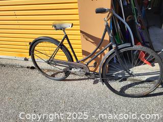 MaxSold Auction: Vintage Step-Through Cruiser Bicycle, Single-Speed, Black - Kingston (Ontario, Canada) SELLER MANAGED Reseller Online Auction - Development Drive (STORAGE)