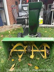 MaxSold Auction: John Deere 26&#34; Two-Stage Walk-Behind Snow Blower - New Tecumseth (Ontario, Canada) SELLER MANAGED Downsizing Online Auction - Maple Avenue West