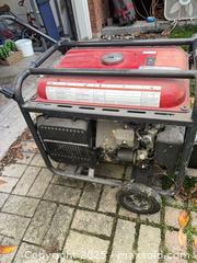 MaxSold Auction: Kawasaki GE5000A-S 5000W Portable Gasoline Generator - New Tecumseth (Ontario, Canada) SELLER MANAGED Downsizing Online Auction - Maple Avenue West