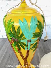 MaxSold Auction: Hand painted the elongated design, palm tree, yellow lamp - Cocoa (Florida, USA) SELLER MANAGED Estate Sale Online Auction - Broadcast Court