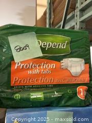 MaxSold Auction: Unisex depends briefs with adhesive tabs 16 large size - Cocoa (Florida, USA) SELLER MANAGED Estate Sale Online Auction - Broadcast Court