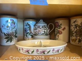 MaxSold Auction: Glassware: Porcelain Serving Dishes & Containers Floral The Botanic Garden Portmeirion  - Saratoga (California, USA) SELLER MANAGED Estate Sale Online Auction - Michaels Drive
