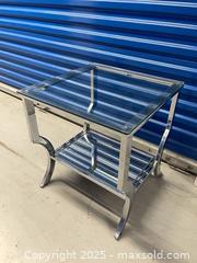 MaxSold Auction: Mirrored Glass Side Table - Markham (Ontario, Canada) SELLER MANAGED Downsizing Online Auction - Alden Road (STORAGE)