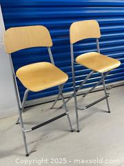 MaxSold Auction: Pair of IKEA Franklin Folding Bar Stool Chairs - Markham (Ontario, Canada) SELLER MANAGED Downsizing Online Auction - Alden Road (STORAGE)