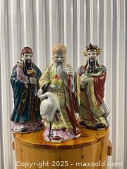MaxSold Auction: Three Chinese Porcelain Statue Figurines - Markham (Ontario, Canada) SELLER MANAGED Downsizing Online Auction - Alden Road (STORAGE)