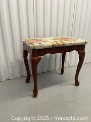 MaxSold Auction: Vintage Floral Wooden Bench/Seat/Stool - Markham (Ontario, Canada) SELLER MANAGED Downsizing Online Auction - Alden Road (STORAGE)