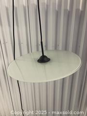 MaxSold Auction: Vintage Glass and Metal Hanging Lamp Fixture - Markham (Ontario, Canada) SELLER MANAGED Downsizing Online Auction - Alden Road (STORAGE)