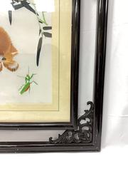 MaxSold Auction: Framed Chinese Silk Embroidery Art – Cat and Grasshopper 24” x 24” - Millbrae (California, USA) SELLER MANAGED Estate Sale Online Auction - El Camino Real