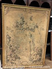 MaxSold Auction: Massive Antique Framed Tapestry 69.75” H × 51.75” W - Millbrae (California, USA) SELLER MANAGED Estate Sale Online Auction - El Camino Real
