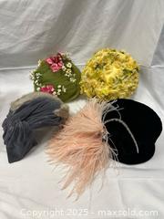 MaxSold Auction: Vintage Ladies Hats Lot of 4 - Millbrae (California, USA) SELLER MANAGED Estate Sale Online Auction - El Camino Real